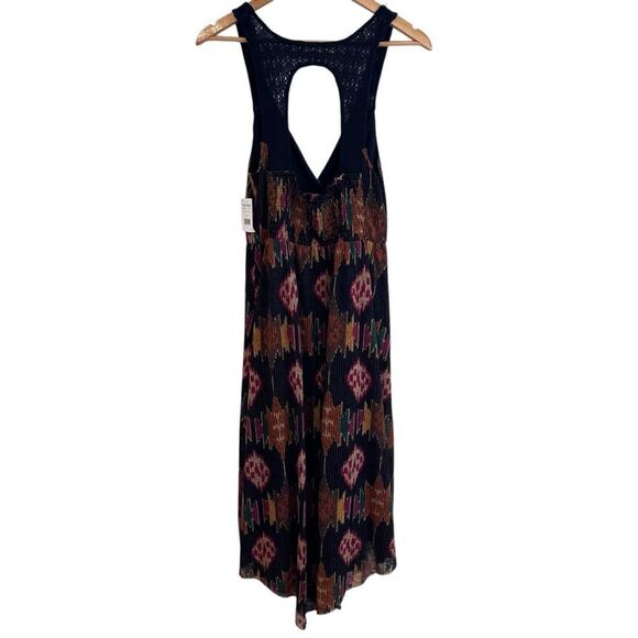Free People All Wrapped Up Faux Wrap in Ikat Print Sleeveless Maxi Dress NWT - Picture 4 of 13